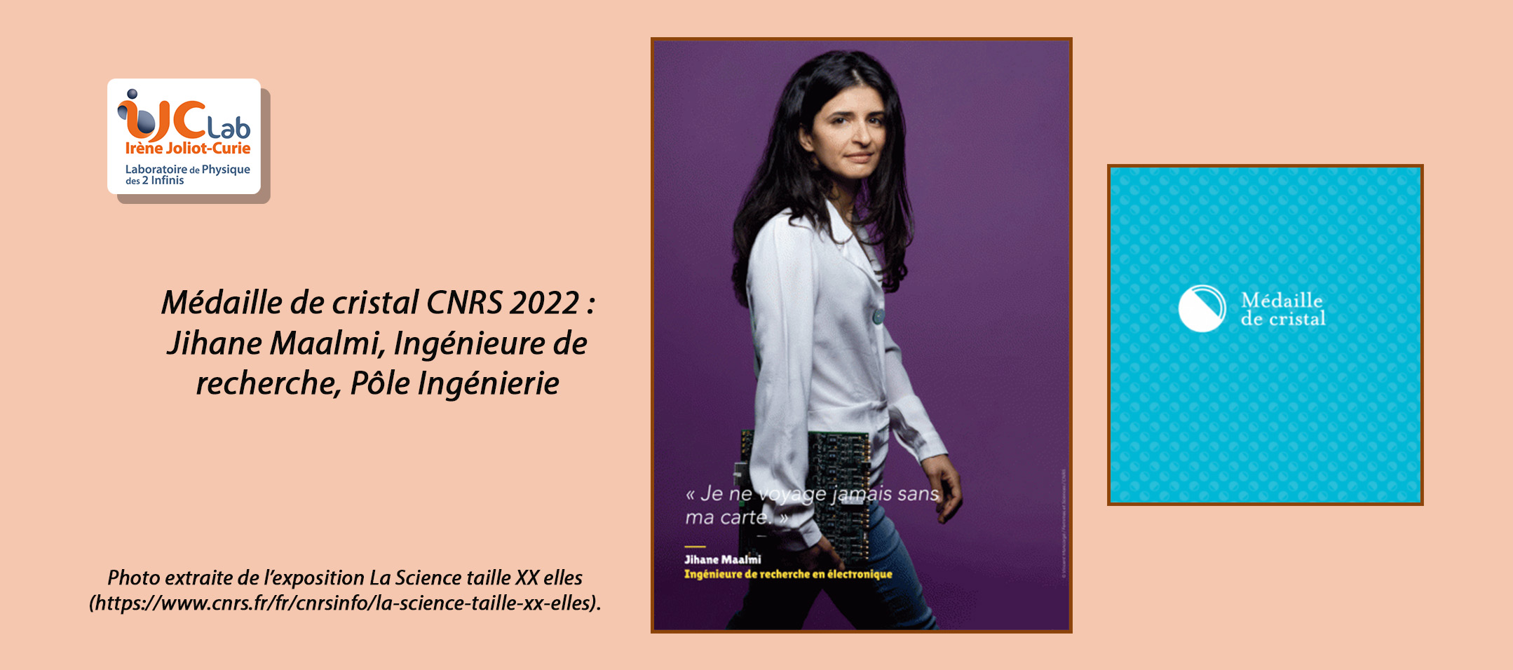 Jihane Maalmi awarded with the 2022 CNRS Crystal Medal
