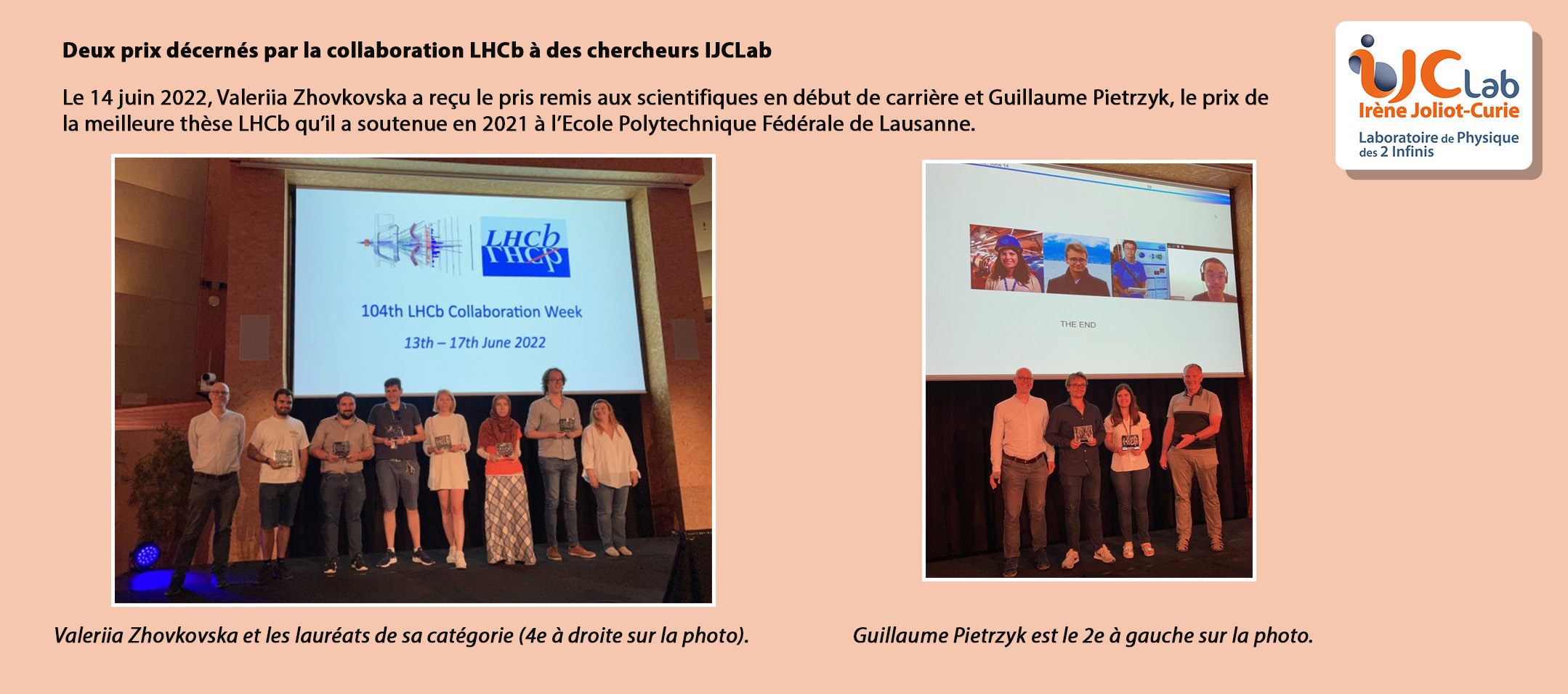 La collaboration LHCb récompense des scientifiques d'IJCLab