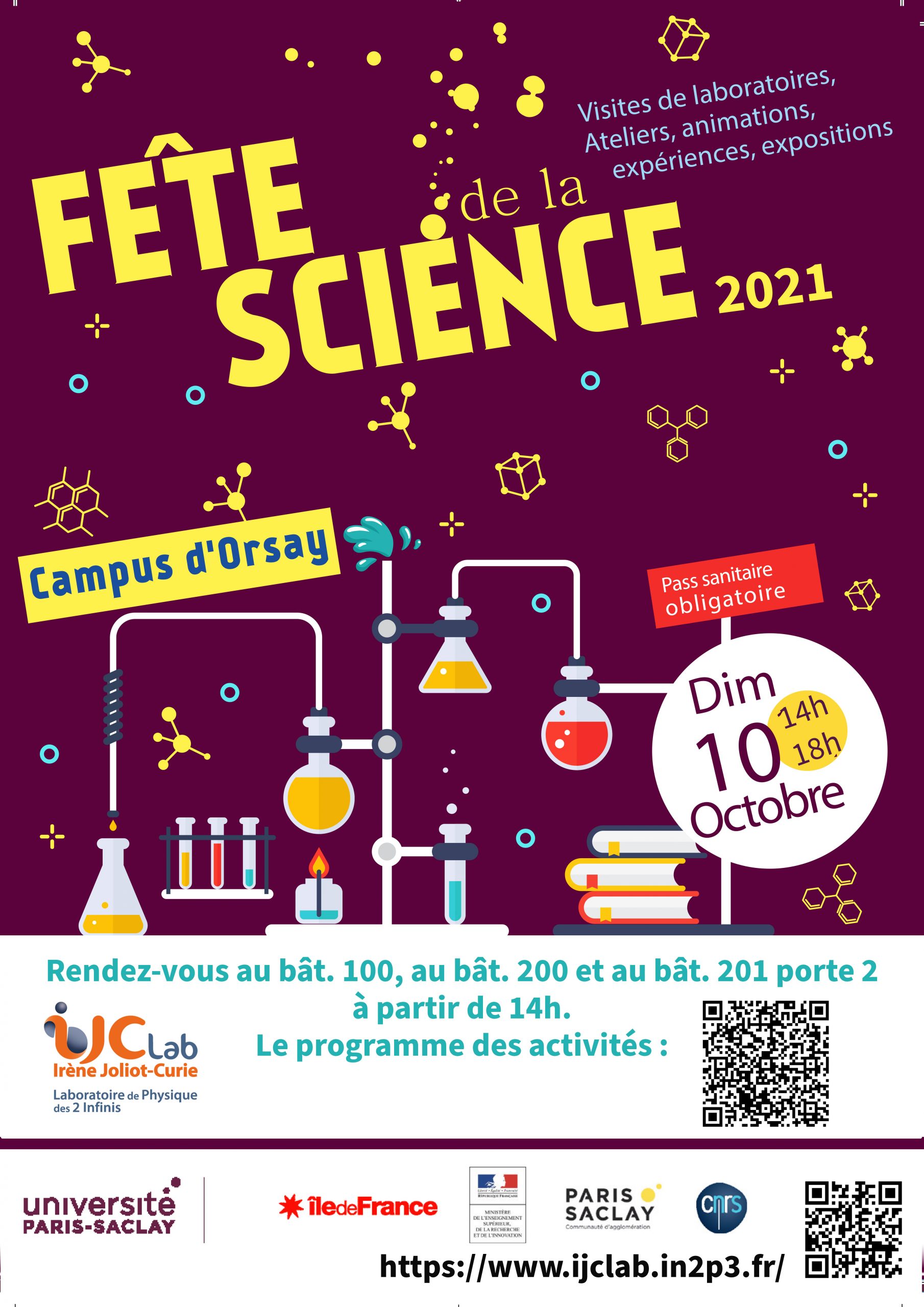 La fête de la science à IJCLab les 8 et 10 octobre 2021