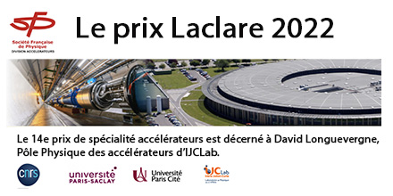 The Jean-Louis Laclare prize rewards an IJCLab researcher